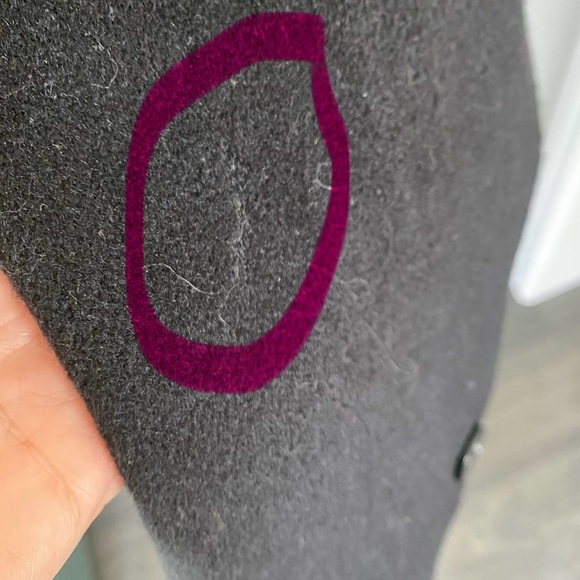 Black Double Breasted Larry Levine Wool Coat - Picture 5 of 6